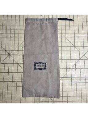 Gucci Beige Dust Bag With Black Drawstring 17"x7" For Shoes Or Accessories
